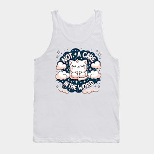 Carefree Kawaii Cat Bliss Tank Top